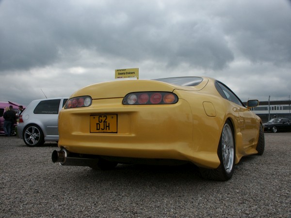 Toyota Supra Yellow Rear 